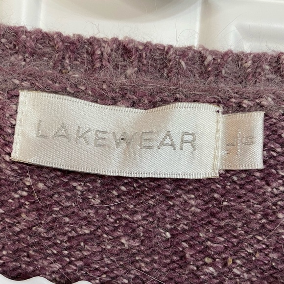 Lake Wear Silk Angora Women’s Size Large Cardigan Pink Purple Embroidered - Picture 8 of 10